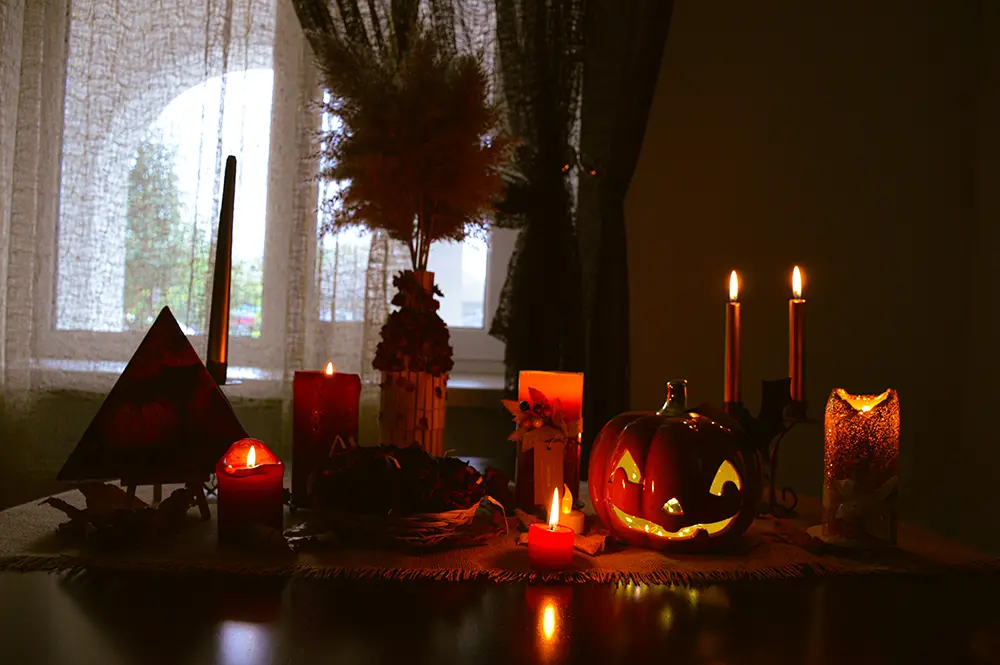 Halloween pumpkin candles can pose a fire risk
